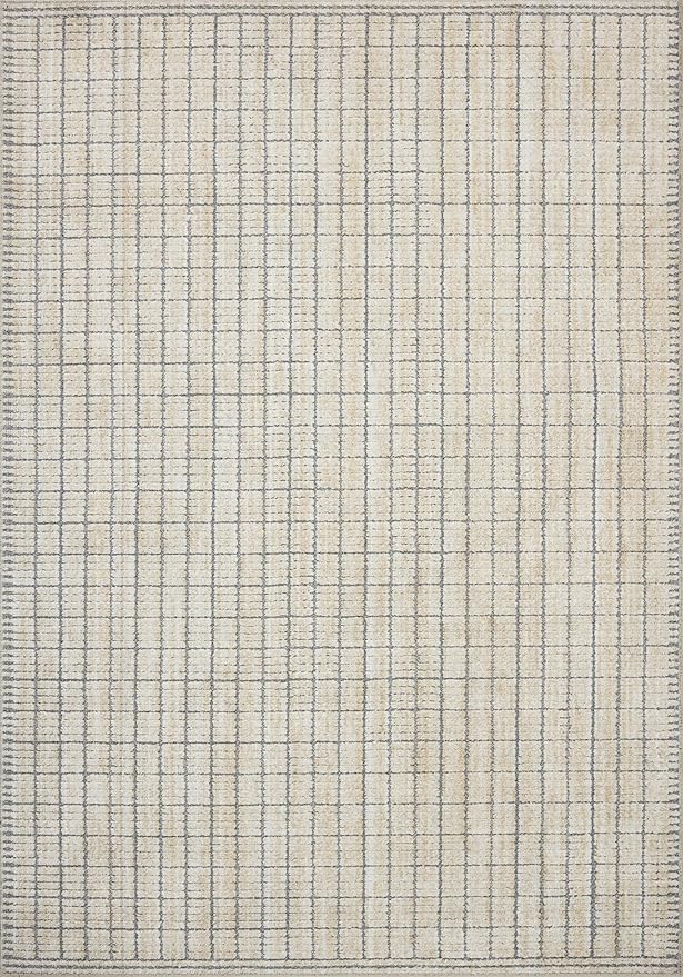 Loloi Amber Lewis Bexley Collection BEX-04 Slate/Natural 2'-7" x 10'-0" Runner Rug Neutral, Textured, Living, Bedroom, Dining, Carpet