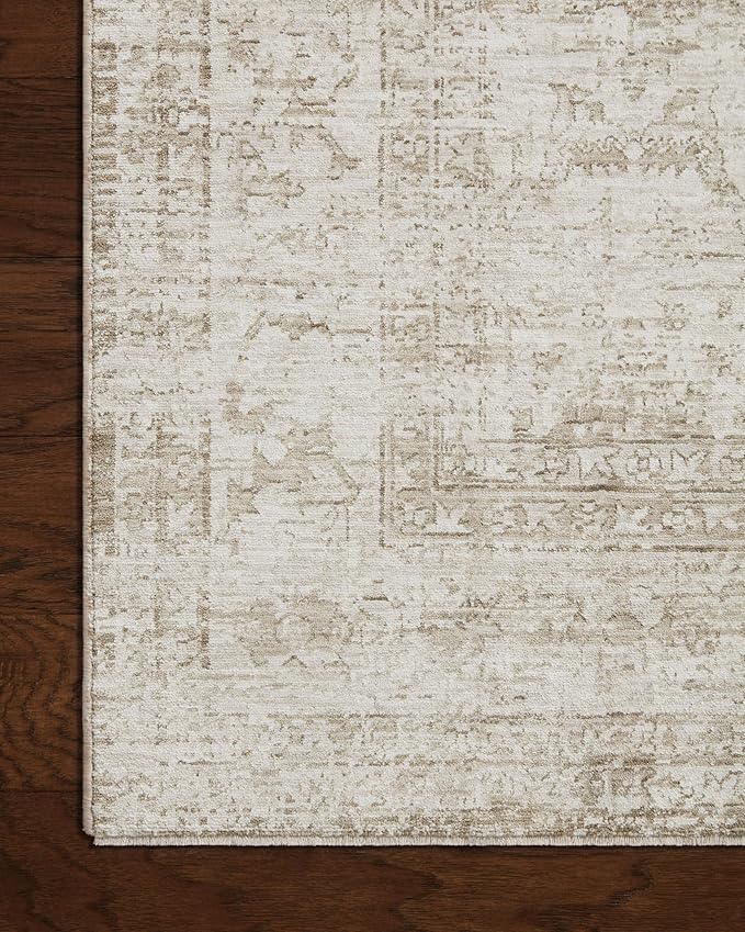 Loloi Amber Lewis Honora Collection HON-01 Ivory/Natural 3'-9" x 5'-9" Accent Rug