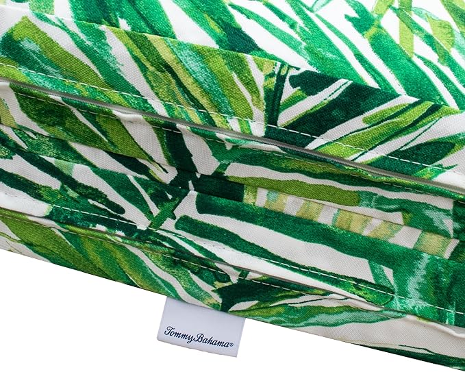 Tommy Bahama Chaise Cushion, 26" X 82" X 2.5", Coastal Palm Green Leaf