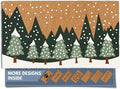 Barnyard Designs Natural Coco Coir Christmas Doormat - Large Cute Non-Slip Heavy Duty Backing Door Mat for Outside Entrance or Porch Entry, Brown (17x30, Winter Snow Forest)