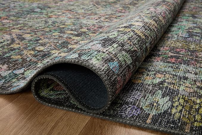 Loloi Rifle Paper Co. Maison Collection MAO-07 Charcoal 8'-4" x 11'-6", .19" Pile Height, Area Rug
