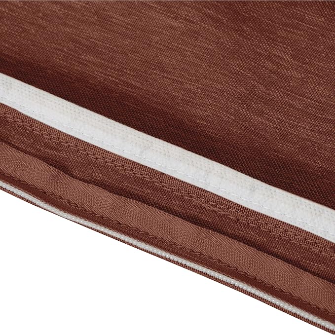Classic Accessories Montlake Water-Resistant 23 x 25 x 5 Inch Rectangle Outdoor Seat Cushion, Patio Furniture Chair Cushion, Heather Henna Red, Patio Furniture Cushion Covers
