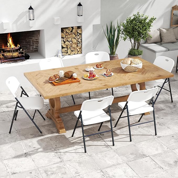 10 Pack Folding Chair, 800 Weight Limit Heavy Duty Plastic Folding Chair Portable Seating for Indoor Outdoor Events, Wedding, Party, Restaurant, Meeting Room White