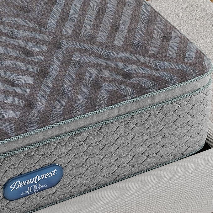 Beautyrest Days End Plush Pillow Top 14.75" Mattress - Queen - Cooling Tech, Supportive Durable Pocketed Coils, Pressure Relief, Motion Separation; 100 Night Sleep Trial and 10 Year Warranty