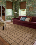 Loloi Chris Loves Julia Fletcher Collection FLE-01 Natural/Brown 2'-6" x 7'-6", .37" Pile Height, Runner Rug