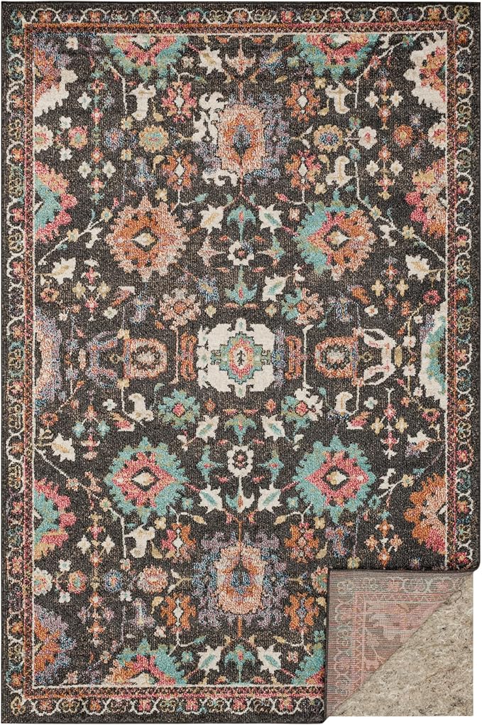 Mohawk Home 2' x 8' Non Slip Grip Rug Pad 1/2" Thick Dual Surface Felt Cushion + Rubber Gripper - Safe for All Floors