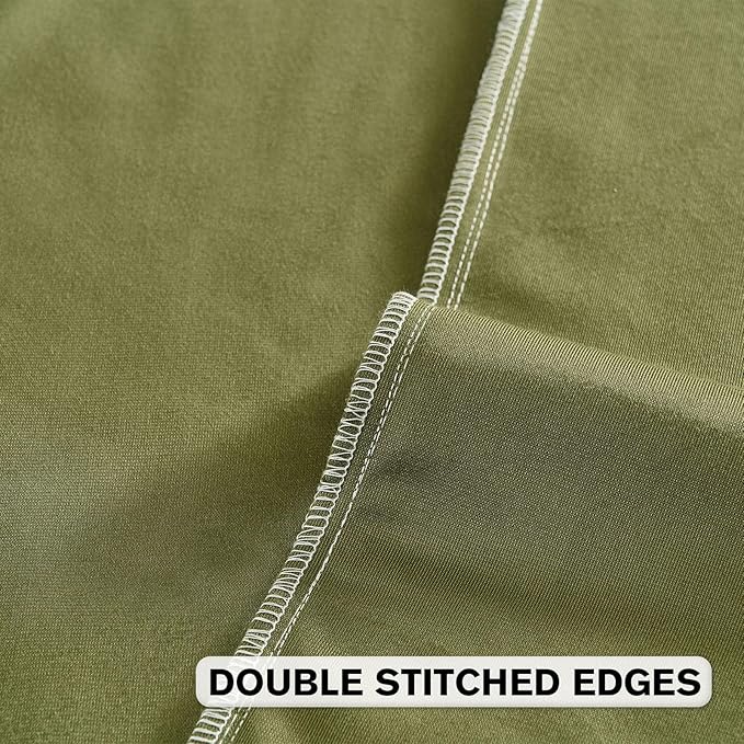 FUTEI Moss Green Velvet Throw Pillow Covers 22x22 Inch Set of 2,Soft Embossed Leaf-Relief Textured Cushion Cases,Natural Home Decor for Couch Living Room