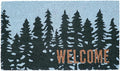 KAF Home - 17 x 30 Coir Doormat - Welcome Pine Trees