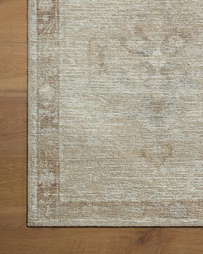 Loloi Amber Lewis Cambria Collection CBR-02 Mist/Natural 2'-6" x 12'-0" Runner Rug Jute, Neutral, Vintage Style, Antique Tone, Living, Bedroom, Dining, Carpet