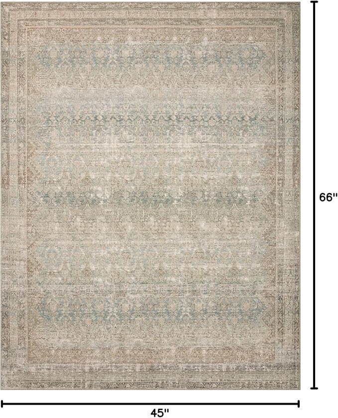 Loloi Angela Rose Aubrey Collection AUB-03 Jade/Natural 3'-9" x 5'-6", .19" Pile Height, Accent Rug