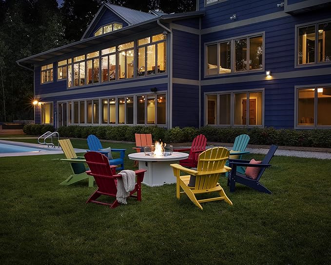 POLYWOOD AD420AR Modern Adirondack Chair, Aruba