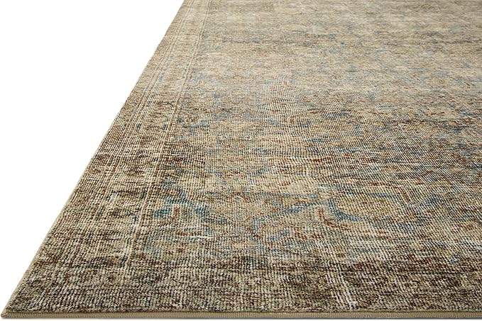 Loloi Amber Lewis Morgan Collection MOG-04 Sea/Sage 7'-3" x 9'-3" 38" Thick Area Rug feat. CloudPile, Neutral, Room Décor, Vintage Inspired, Livingroom, Bedroom, Dining Area