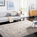SAFAVIEH Area Rug 8x10 - Reflection Collection - Large - Dark Grey & Cream, Non-Shedding & Easy Cleaning, Ideal for Living Room, Bedroom, Dining Space (RFT665B)