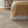 RUGGABLE x Morris & Co Washable Area Rug – Pimpernel Vintage Stone 8x10, Stain-Resistant, Non-Slip – Large Machine Washable Rugs for Living Room, Bedroom, Hallway, Entryway & Office–with Standard Pad