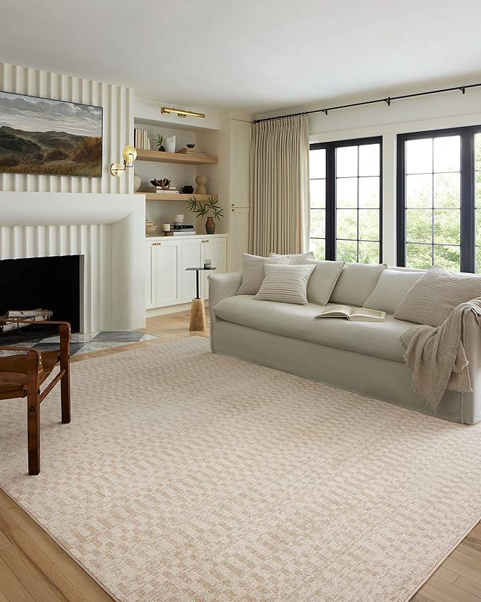 Loloi Kamala Collection KAM-05 Ivory/Natural 2'-7" x 12'-0" Runner Rug