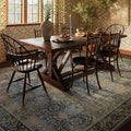 RUGGABLE x Morris & Co Washable Area Rug– Honeysuckle & Tulip Blue 8x10, Stain-Resistant, Non-Slip – Large Machine Washable Rugs for Living Room, Bedroom, Hallway, Entryway & Office–with Standard Pad