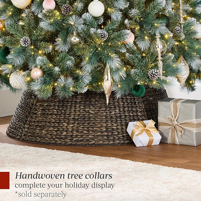 Best Choice Products 12ft Pre-Lit Scotch Pine Christmas Tree, Premium Frosted Pre-Decorated Artificial Holiday Decor w/ 3,630 Branch Tips, 2-in-1 White and Multicolor LED Lights, Cordless Setup