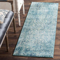 SAFAVIEH Evoke Collection 2'2" x 13' Blue/Ivory EVK256C Oriental Distressed Non-Shedding Living Room Bedroom Runner Rug