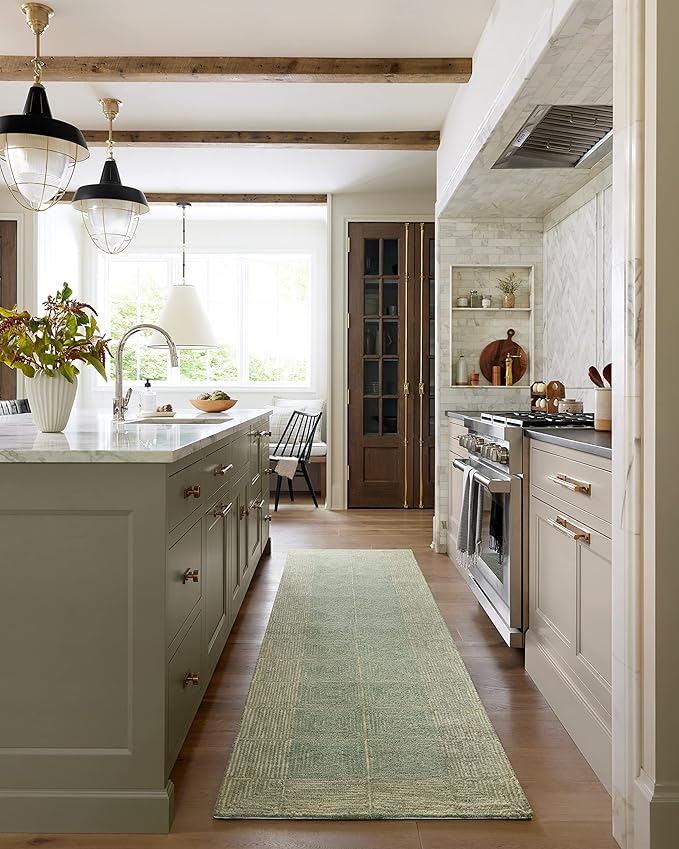 Loloi Chris Loves Julia Francis Collection FRA-02 Green/Natural 9'-3" x 13' Area Rug