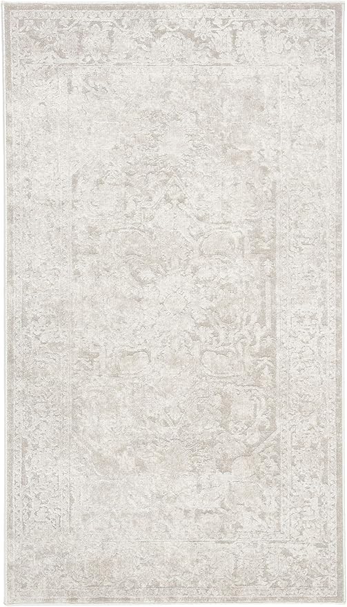 SAFAVIEH Reflection Collection Accent Rug - 2'3" x 3', Cream & Ivory, Non-Shedding & Easy Cleaning, Ideal for Entryway, Living Room, Bedroom (RFT665D)