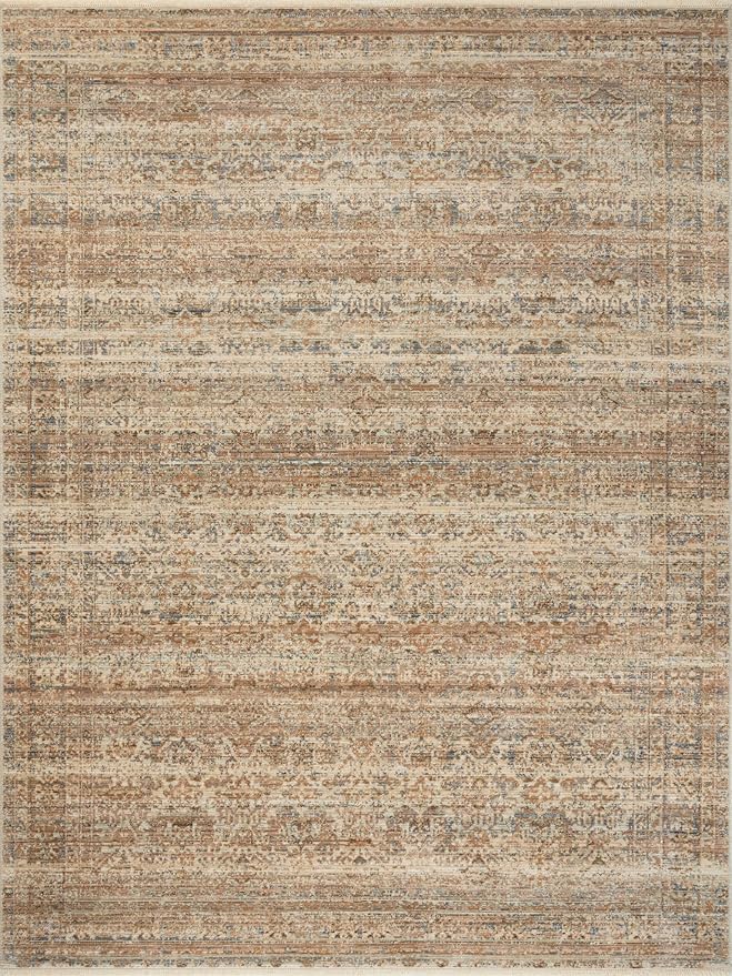 Loloi Amber Lewis Molly Collection MOL-01 Natural/Denim 2'-7" x 10'-0" Low Pile Runner Rug