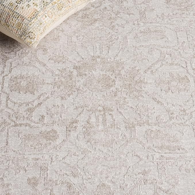 SAFAVIEH Reflection Collection Accent Rug - 2'3" x 3', Cream & Ivory, Non-Shedding & Easy Cleaning, Ideal for Entryway, Living Room, Bedroom (RFT665D)