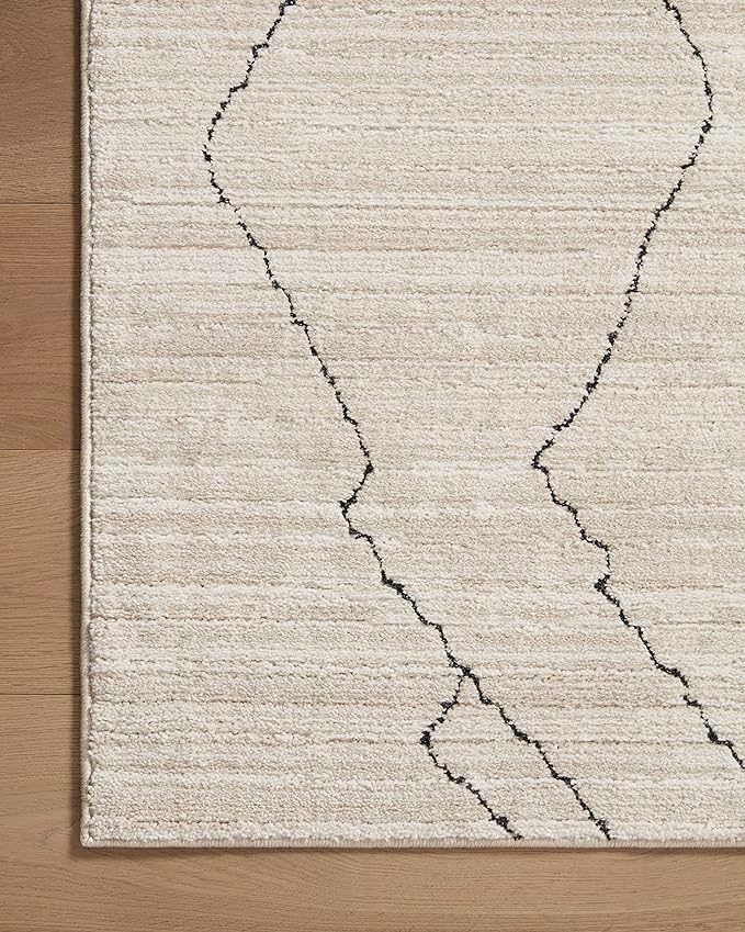Loloi Darby Collection DAR-03 Sand/Charcoal 2'-7" x 12'-0" Runner Rug