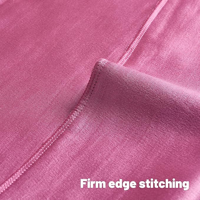 FUTEI Hot Pink Chenille Decorative Throw Pillow Covers 20x20 Inch Set of 2,Soft Embossed Striped Textured Cushion Case,Modern Home Decor for Couch Bed Living Room