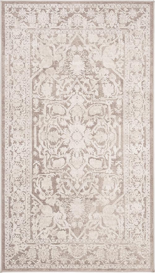 SAFAVIEH Area Rug 3x5 - Reflection Collection - Beige & Cream, Non-Shedding & Easy Cleaning, Ideal for Entryway, Living Room, Bedroom (RFT665A)