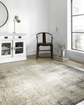 Loloi Teagan Collection TEA-08 Ivory/Mist 2'-8" x 10'-6" Runner Rug, Large, Soft Neutral Rug, High-Traffic for Living Room, Bedroom, Home Office, Dining Area