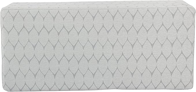 HomePop Textured Large Decorative Storage Bench, Gray and Brown, 36 x 16 x 18 inches