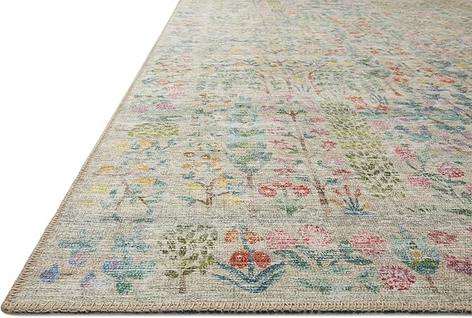 Loloi Rifle Paper Co. Maison Collection MAO-07 Khaki 8'-4" x 11'-6", .19" Pile Height, Area Rug