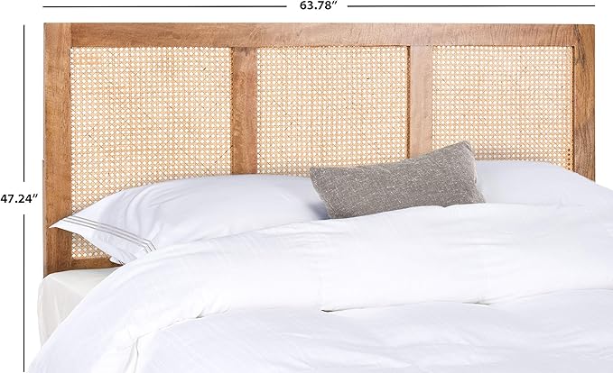 SAFAVIEH Home Collection Vienna Natural Cane Queen Headboard Platform