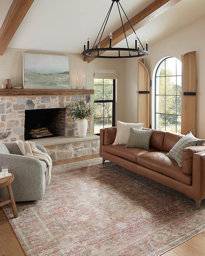 Loloi Magnolia Home by Joanna Gaines Millie Collection MIE-04 Sunset/Multi 2'-7" x 10'-0", .25" Pile Height, Runner Rug