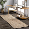 nuLOOM 2x10 Rigo Jute Hand Woven Area Rug, Natural, Solid Farmhouse Design, Natural Fiber, For Bedroom, Living Room, Dining Room, Hallway, Office, Kitchen, Entryway