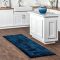 nuLOOM 2' x 8' Cozy Plush SuperiorWash Area Rug, Machine Washable, Non-Slip, Soft Fluffy Shag Carpet for Living Room Bedroom Kids Room Nursery Home Decor, Loni Navy