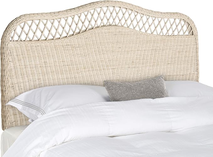 Safavieh Home Collection Sephina White Washed Rattan Headboard (Queen)