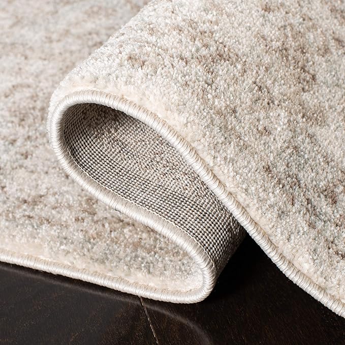 SAFAVIEH Evoke Collection Runner Rug - 2'2" x 11', Ivory & Taupe, Distressed Design, Non-Shedding & Easy to Clean, Ideal for Foyer, Bedroom, Kitchen, Hallway (EVK256E)