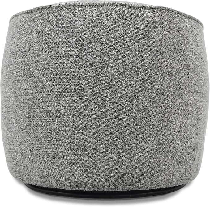 Swivel Accent Chair Set of 2, Modern Upholstered Boucle Barrel Arm Chairs with Pillow for Living Room, 360 Degree Round Swivel Sherpa Armchair with Round Base for Bedroom Club (2, Grey)