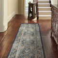 RUGGABLE x Morris & Co Machine Washable Runner Rug – Honeysuckle & Tulip Blue 2.5x7, Stain-Resistant, Non-Slip – Washable Rug for Hallway, Entryway, Living Room & Kitchen–with Cushioned Pad