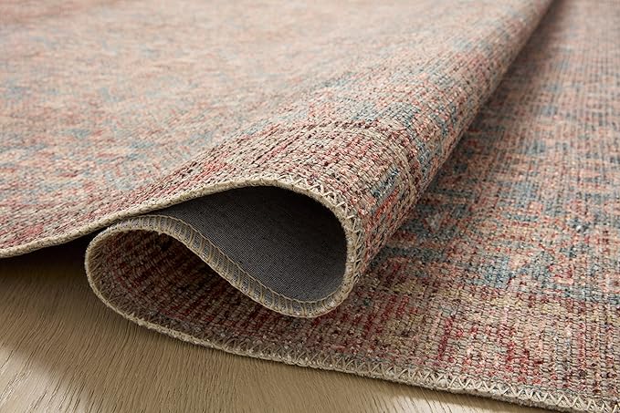 Loloi Angela Rose Aubrey Collection AUB-04 Blue/Terracotta 7'-6" x 9'-6", .19" Pile Height, Area Rug