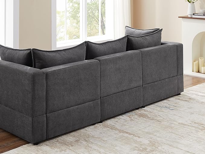 VANOMi Modular Sectional Sofa, 6 Seater Sectional Sofa Modular Sectional Couch for Living Room, U Shape Sofa