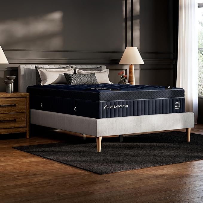 DreamCloud Ultra 15" California King Mattress - Luxury Hybrid Gel Memory Foam - 365 Night Trial - Fiberglass Free - Forever Warranty - Mattress in a Box - CertiPUR-US® Certified