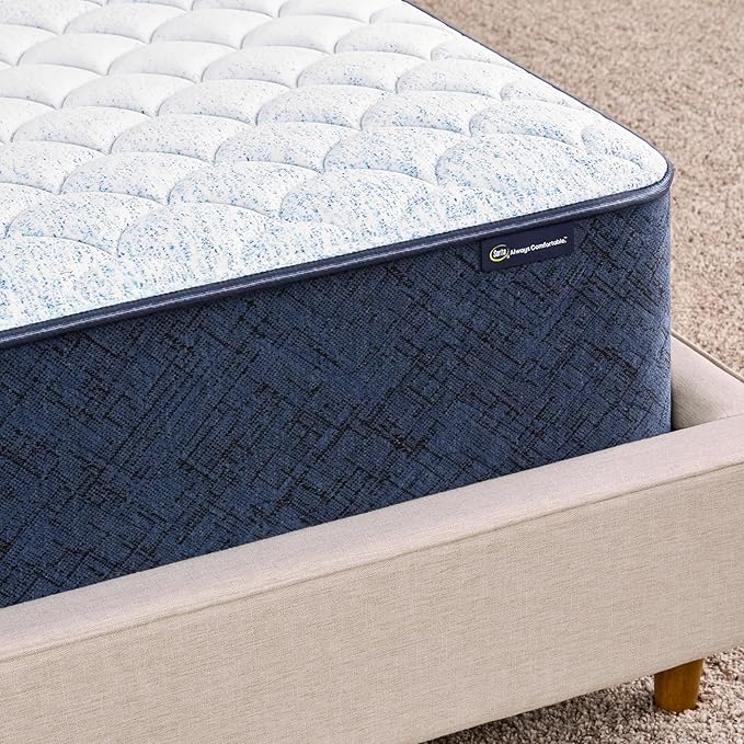 Serta Sleeptrue Firm 12" Twin Memory Foam Mattress in a Box, Cooling, Breathable, and Pressure Relieving - 100 Night Trial, CertiPUR-US Certified and 10 Year Limited Warranty