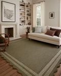Loloi Chris Loves Julia Scottie Collection SCO-01 Olive/Pebble 3'-6" x 5'-6", .87" Pile Height, Accent Rug