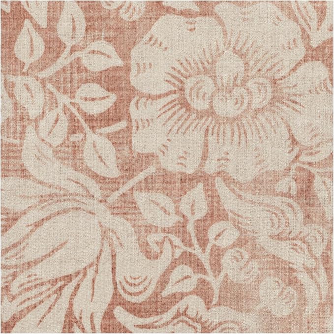 RUGGABLE x Morris & Co Washable Area Rug – Mallow Rust Red 2x3, Stain-Resistant, Non-Slip – Small Machine Washable Rugs for Living Room, Bedroom, Hallway, Entryway & Bathroom–with Cushioned Pad