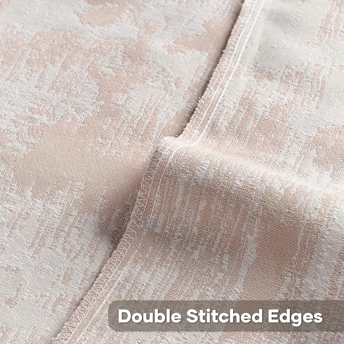 FUTEI Pink White Decorative Throw Pillow Covers 12x20 Inch Set of 2,Soft Faux Cashmere Jacquard - Textured & Cozy Pillow Case,Modern Home Decor for Couch Bed Living Room