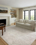 Loloi Kamala Collection KAM-02 Ivory/Silver 6'-7" x 9'-6" Area Rug