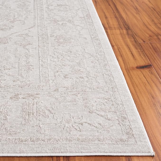 SAFAVIEH Reflection Collection Runner Rug - 2'3" x 8', Cream & Ivory, Non-Shedding & Easy Cleaning, Ideal for Living Room, Bedroom (RFT665D)
