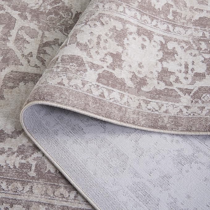 SAFAVIEH Reflection Collection Runner Rug - 2'3" x 14', Beige & Cream, Non-Shedding & Easy Cleaning, Ideal for Living Room, Bedroom (RFT665A)